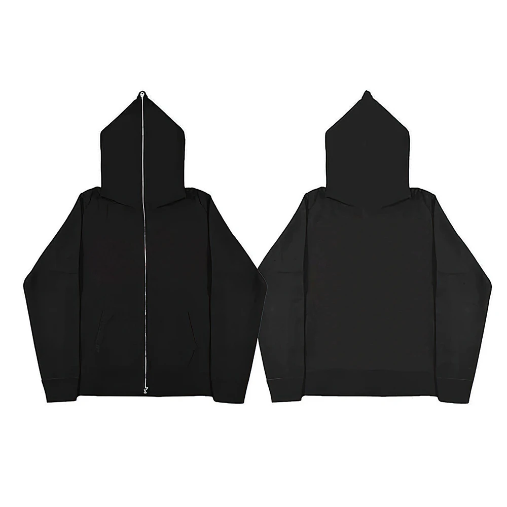 

Unisex Full Zipper Jackets Zip-up Sweatshirt Hoodie Blank Cardigan Jacket Spring/Autumn Fleece Hoodies Streetwear Sweatshirts