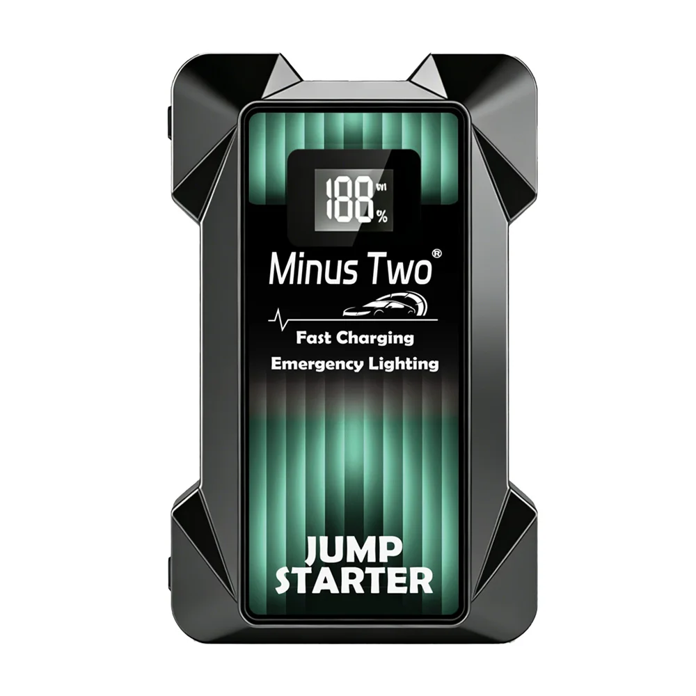 All-in-One Car Jump Starter Portable Auto Starting Device with Smart Digital Power Percentage Screen
