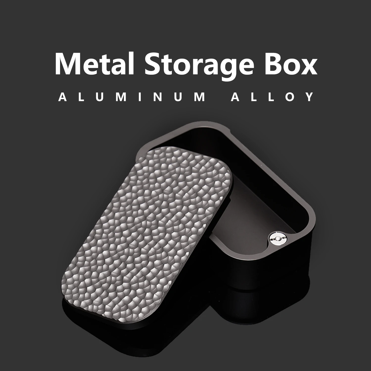 

Small Aluminum Alloy Jewelry Tools Metal Storage Box Advanced Texture Corrosion Resistance Drop Resistant Portable EDC Tool