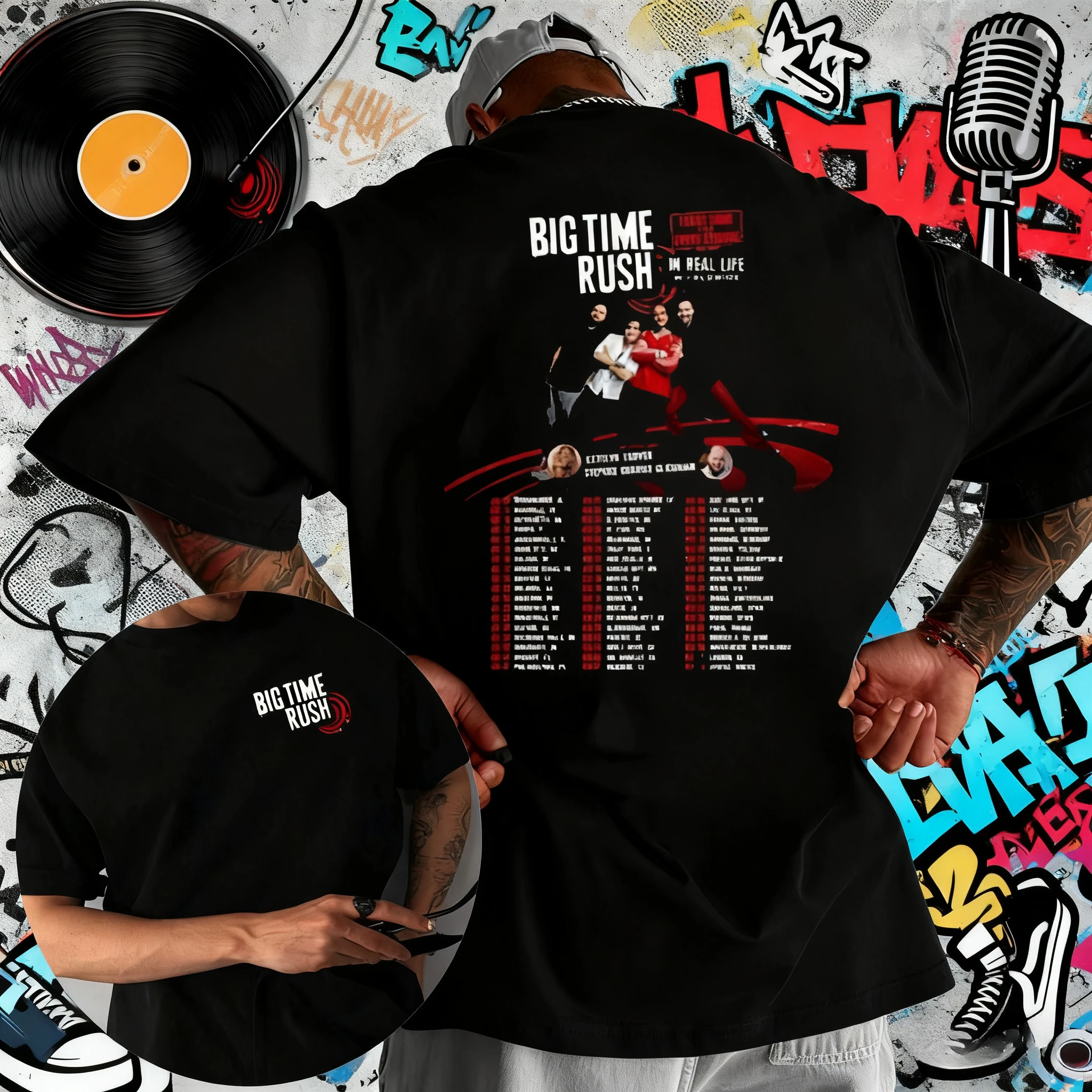 

Лето 2022, Big Time Rush in Real Life, глобальный тур, мужская свободная футболка из 100% чистого хлопка с принтом, музыкальная группа с короткими рукавами