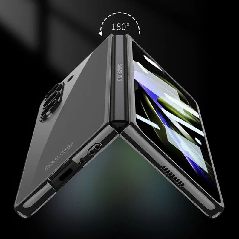 Przezroczyste etui z powłoką ochronną do Samsung Galaxy Z Fold 7 6 5 4 z przednim szkłem ochronnym, twarde plastikowe przezroczyste etui. — zdjęcie produktu 5
