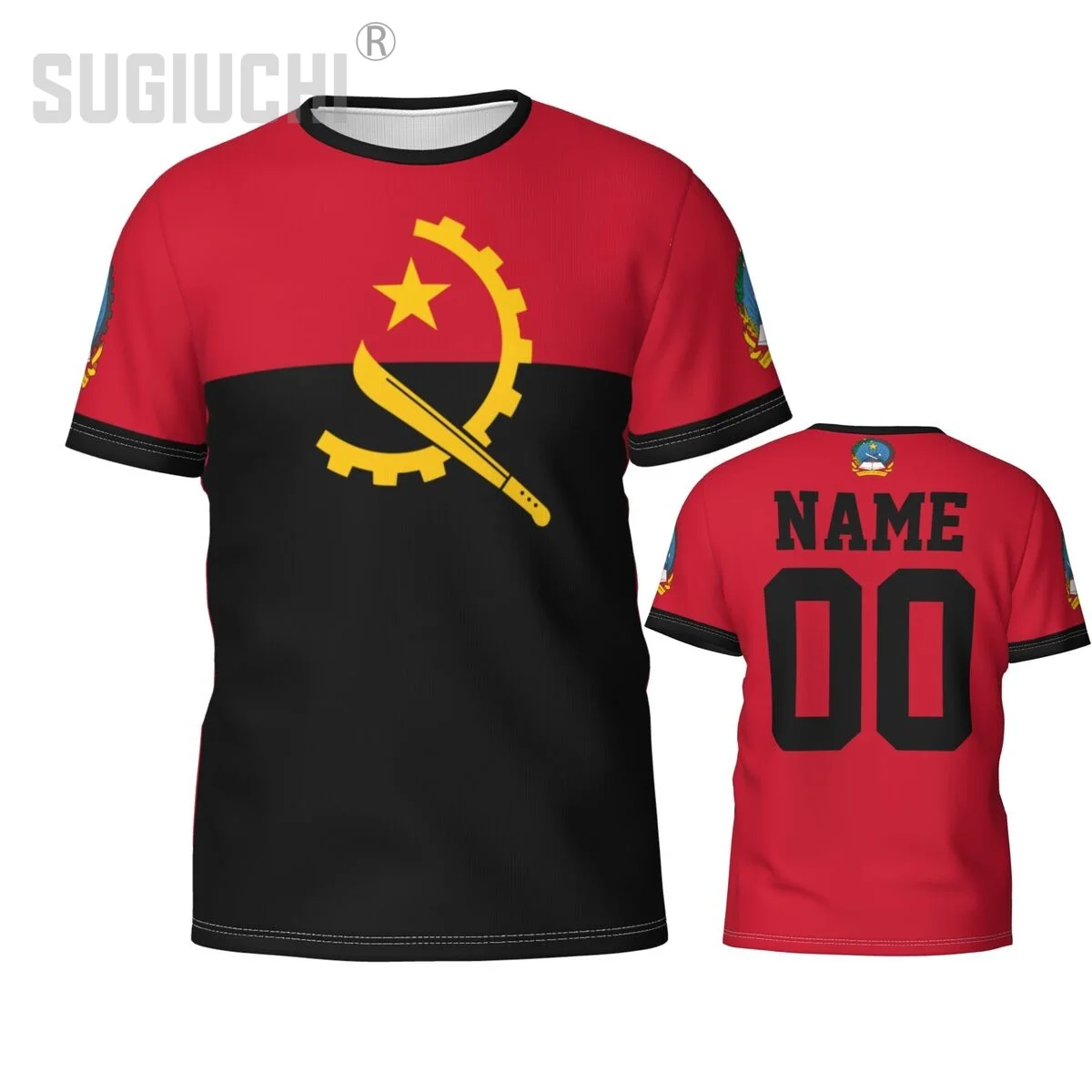 Custom Name Number Angola Flag Emblem 3D T-shirts For Men Women Tees jersey team Clothes Soccer Football Fans Gift T shirt