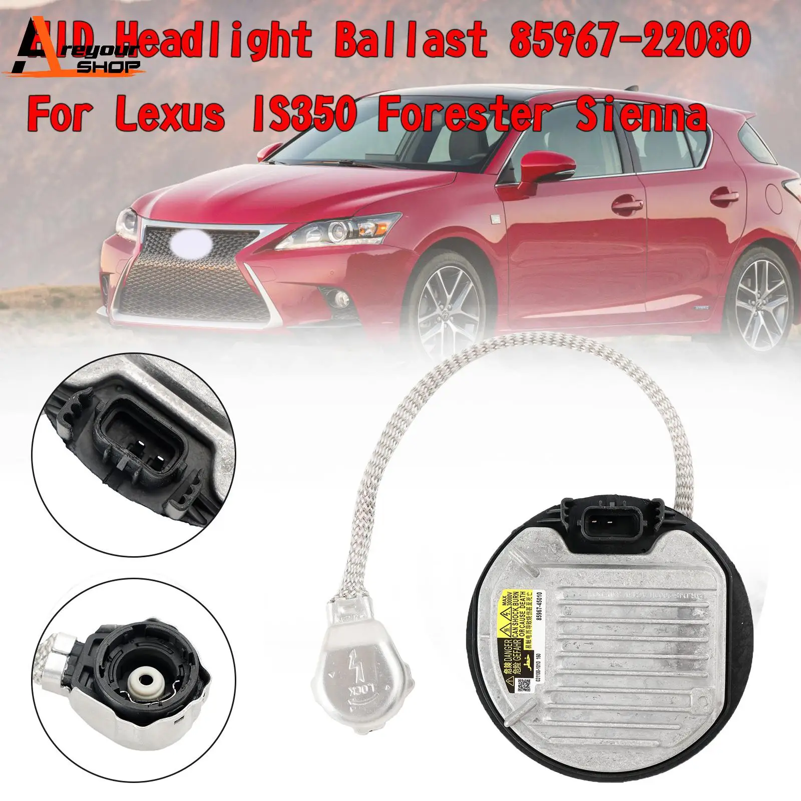 Areyourshop HID Headlight Ballast 85967-22080 For Lexus IS350 Forester Sienna