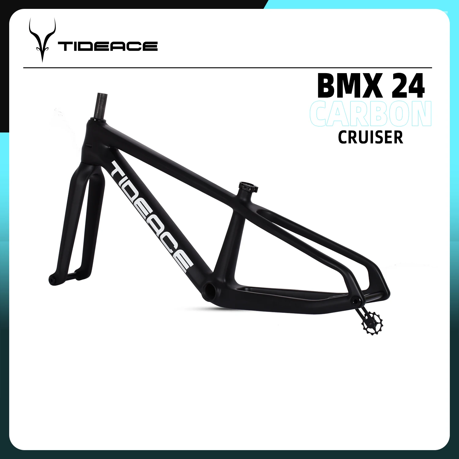 Cruiser Pro 24er BMX Frame Carbon Bicycle Professional Racing BMX Action Performance Frameset Max 1.95\'\' Tires BB86