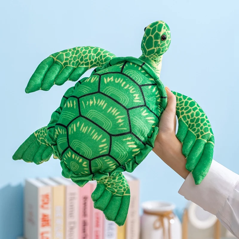 دمية سلحفاة بحرية محشوة ناعمة محاكية للواقع، لعبة حيوانات محشوة، دمية للديكور المنزلي وهدايا أعياد الميلاد
