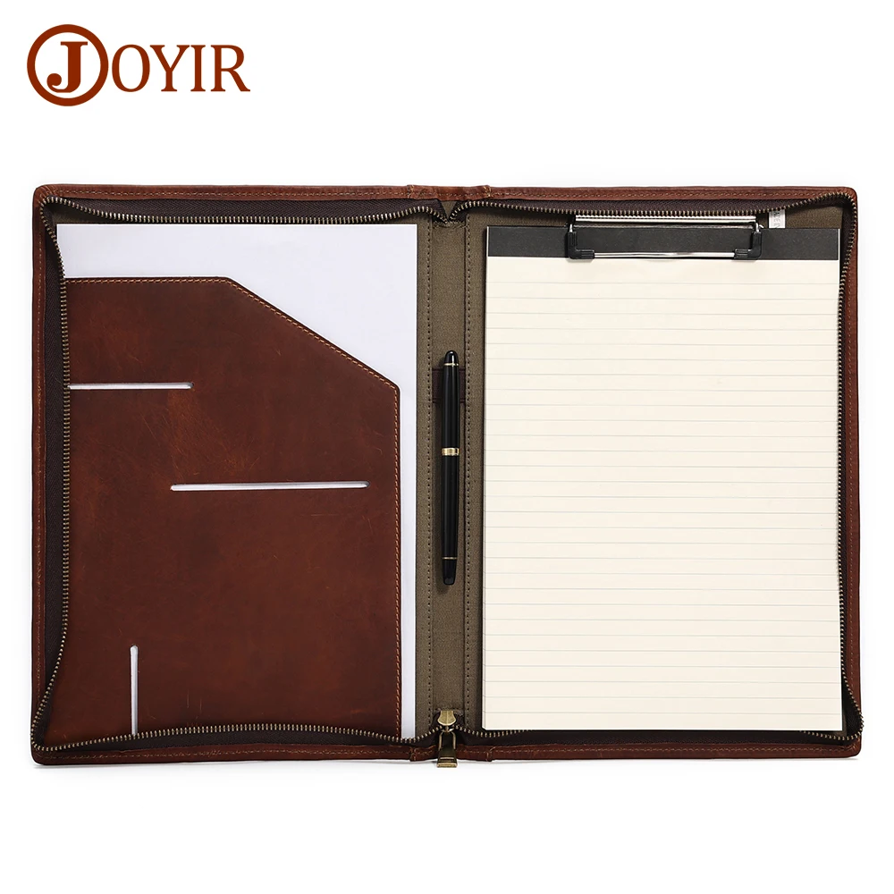 JOYIR Genuine Leather A4 File Organizer Folder for Documents Portfolio Bag Card Holder Office Business Portfolio for 12.9\
