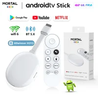 Versión global Android 14 TV Stick Q2 Ultra 4K HDR Allwinner H313 Control remoto por voz BT5.X Chromecast Wifi 6 2G 16G Mini TV Stick para el hogar