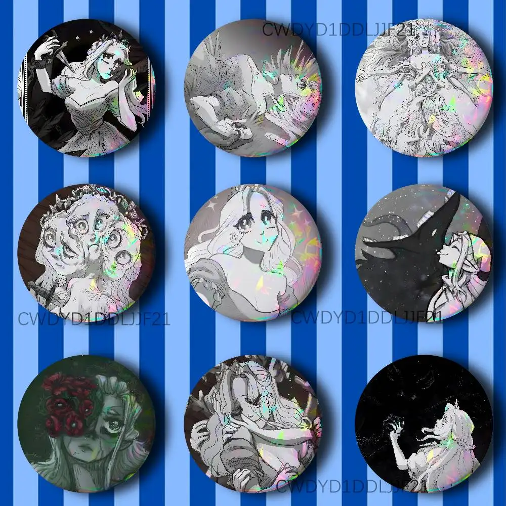 

S-Slay The Princess Game Button Pins Cool Anime Cosplay Badges Clothes Backpack Decorations Brooch Gifts