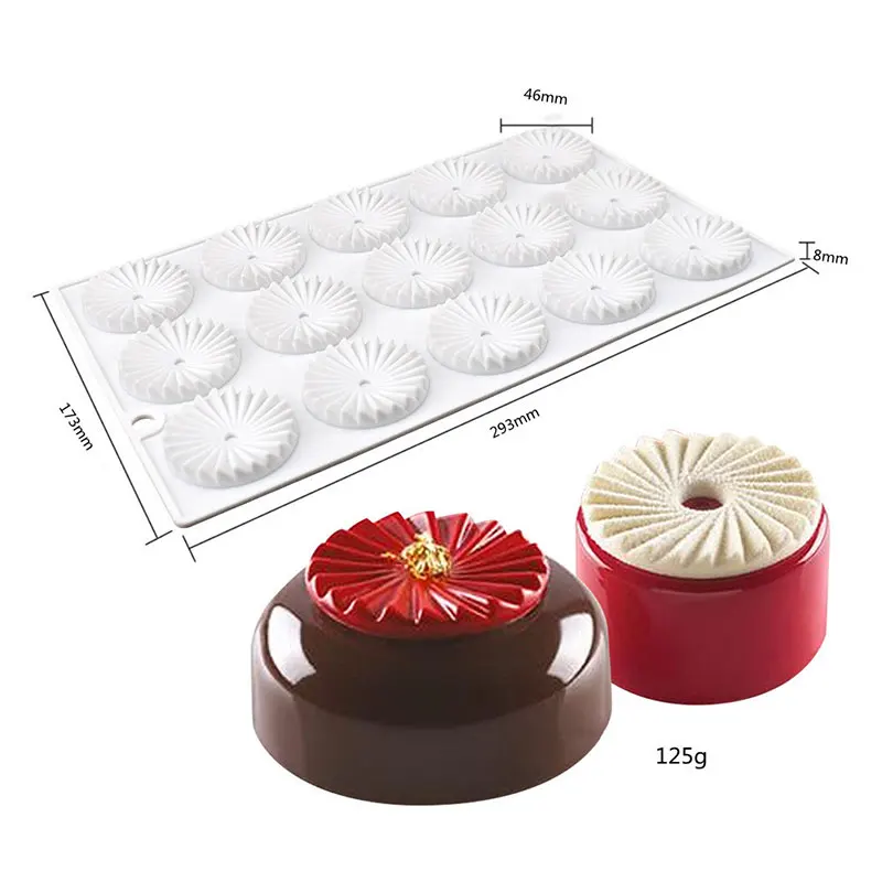 15 Cavity Origami Silicone Cake Mold for Chocolate Mousse Ice Cream Jelly Pudding Pastry Dessert Bread Bakeware Decorating Tools