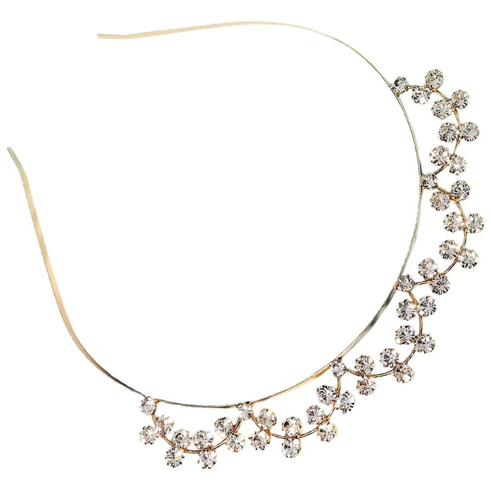 

Rhinestone Headband Women Shiny Elegant Hair Accessory for Party Wedding Dance Formal Daily Wear Chic Sparkly Hairband Fashion