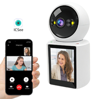 1080P PTZ Wifi Camera IP Indoor Two-Way Visual Call with 2.8 Inch IPS Screen Baby Monitor CCTV Video Surveillance P2P iCSee APP