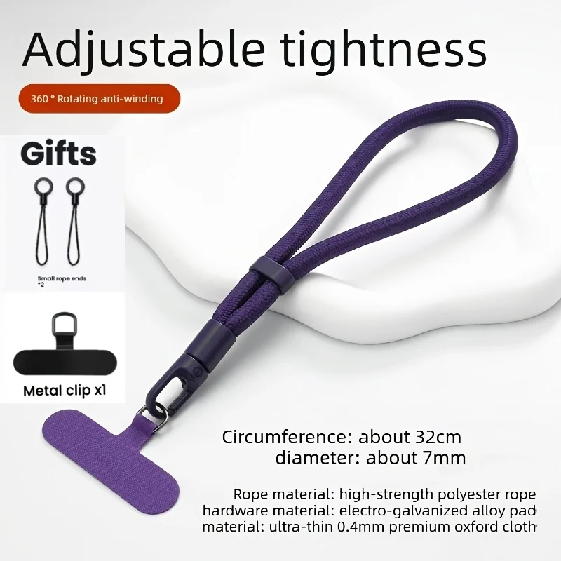 Nieuwe verstelbare telefoonpolsband/lanyard – een premium, anti-verlies en anti-diefstal accessoire. Voorzien van een veilige sluiting en inclusief een