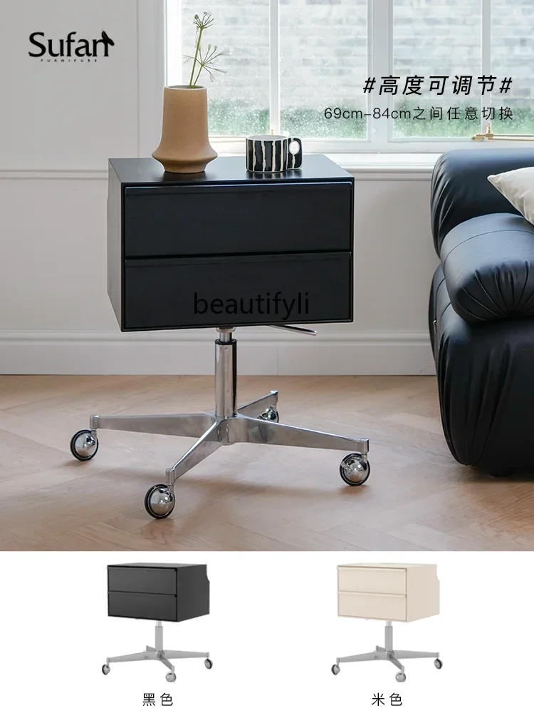 /All solid wood bedside lift cabinet, sofa side few/vinyl record storage multi-function cabinet2003