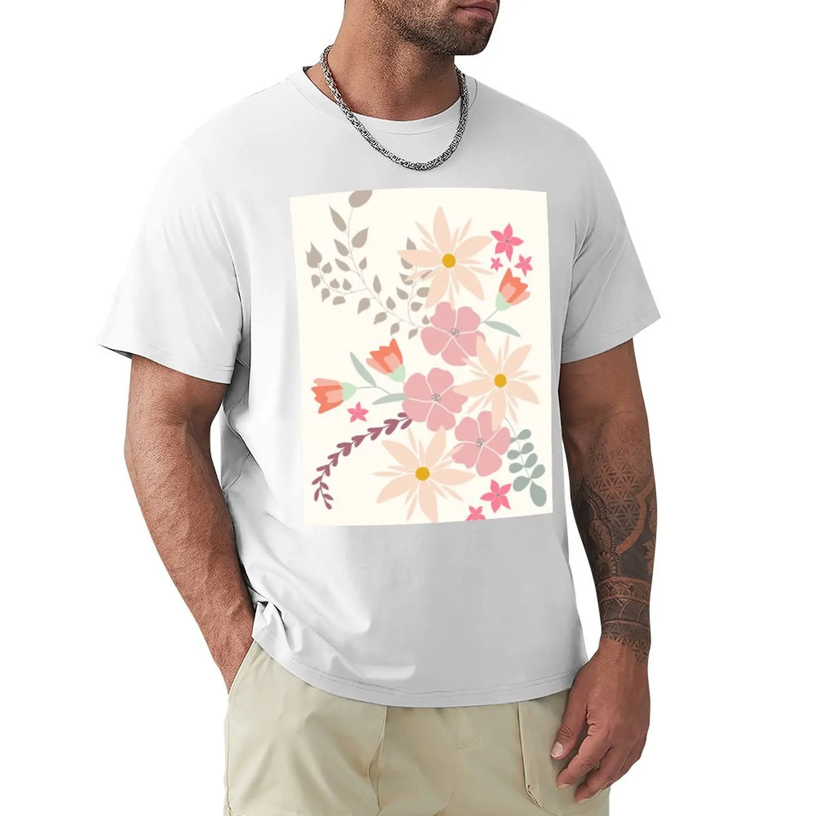 Spring flower bouquet T-Shirt summer top vintage vintage clothes Aesthetic clothing Men's t-shirts