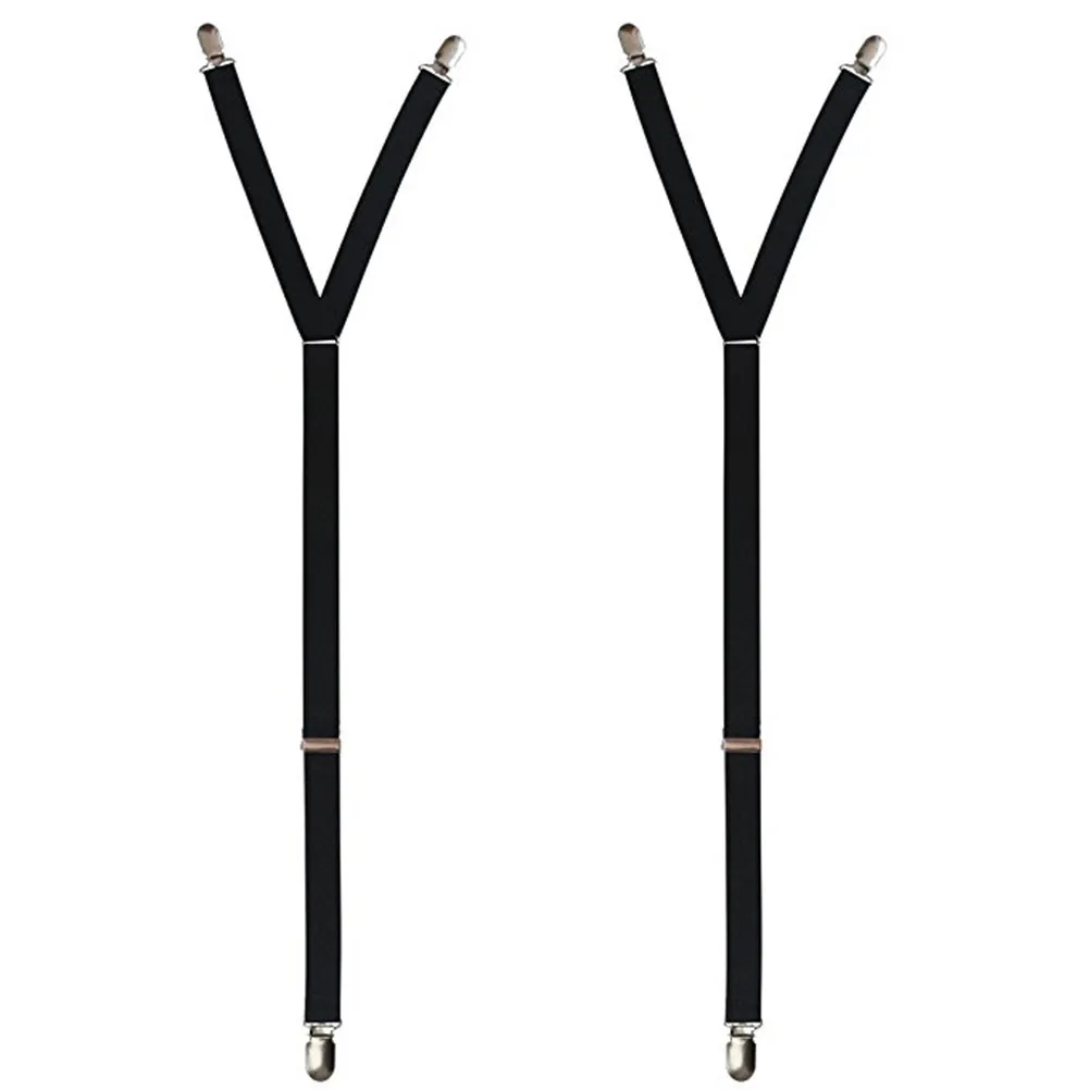 

Adjustable Shirt Stays Anti-Wrinkle Non Clip Elastic Shirt Tuck Suspenders for Men and Women Classic Y Back Design Strong