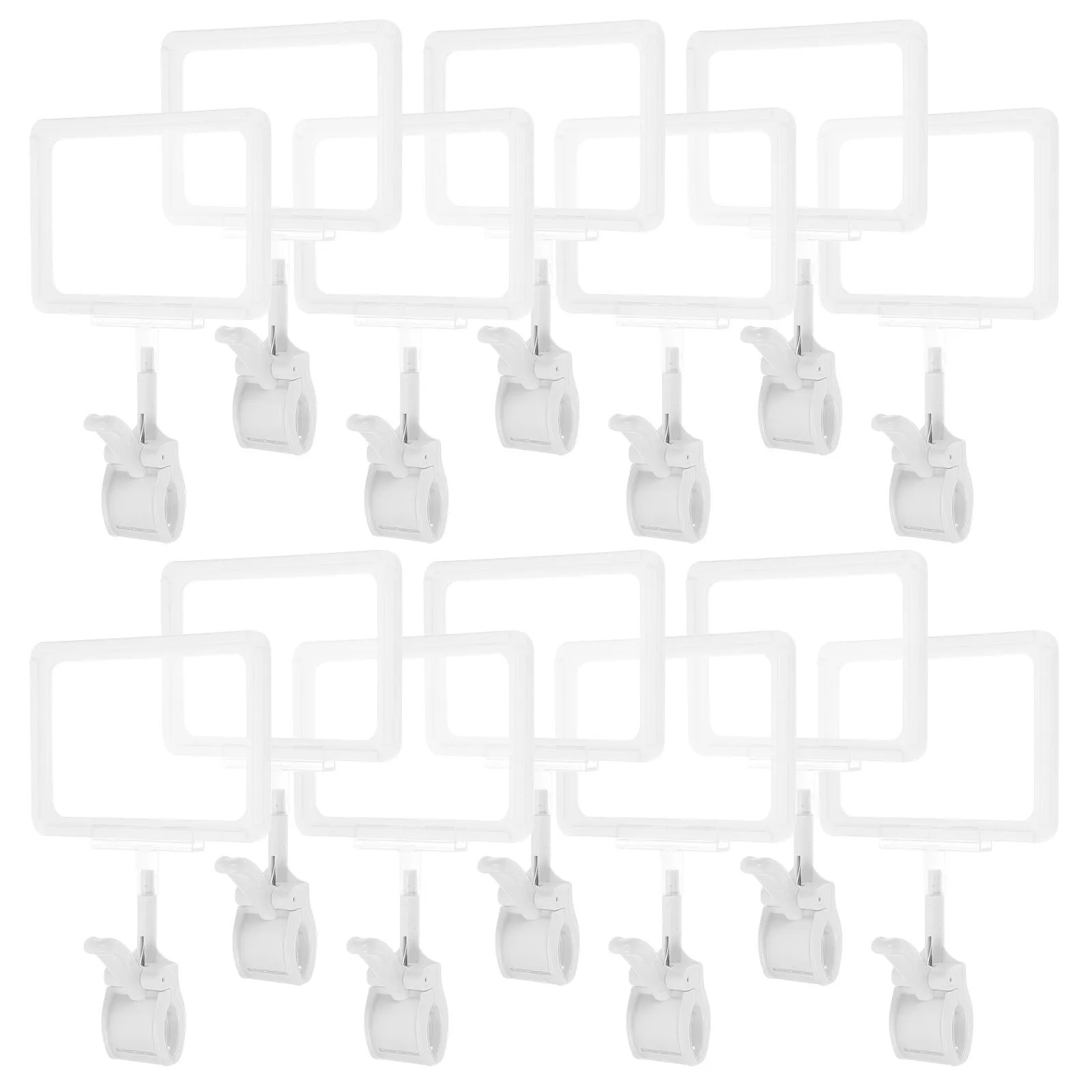 Dual Sided Display Clips 15 Sets Strong Clamps for Cards Signs Tags Supermarket Retail Sale Labels