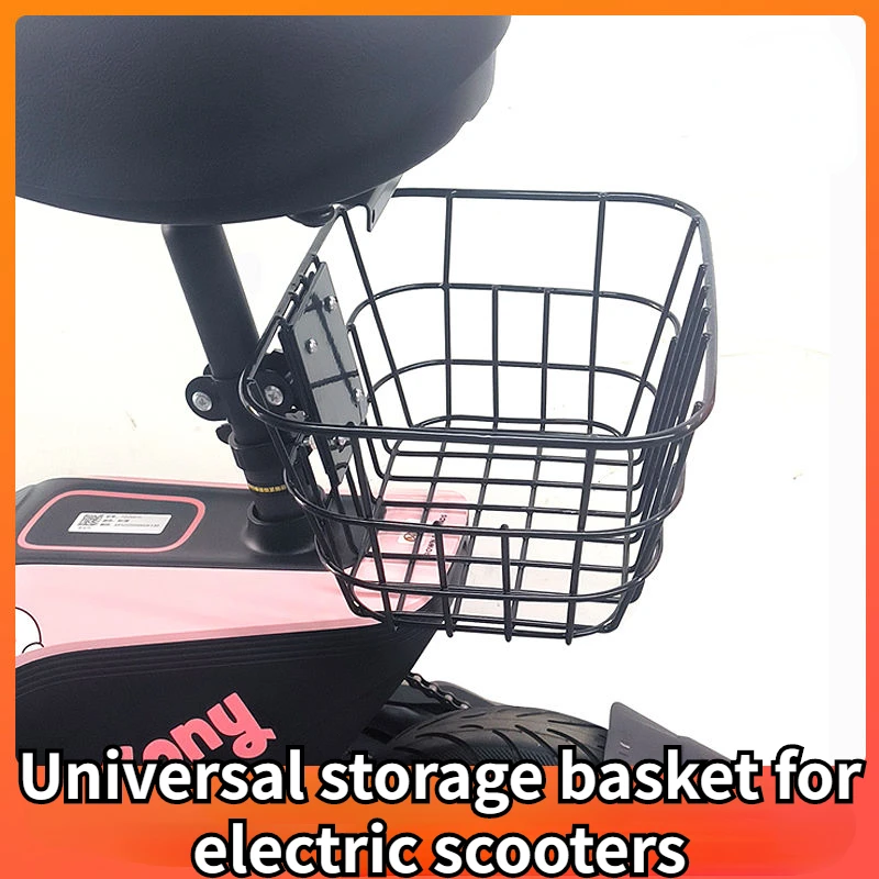 Storage Basket for Xiaomi Scooter, Folding Bicycle Front Basket with Installation Bracket Bike Basket Bicycle Accessories