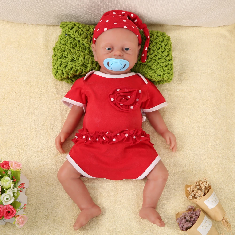 

WW1502 46cm 3.6kg 100% Full Body Silicone Reborn Baby Doll Toy Soft Platinum Silicone Baby Dolls Handmade Baby Dolls