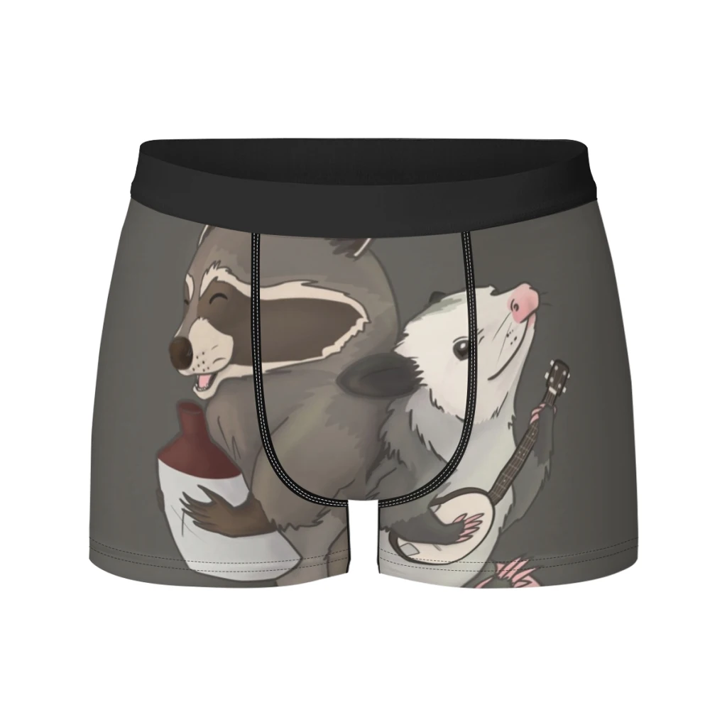 

Opossum and a Racoon playing instruments Men Underpants Man Breathable Boxer Shorts Men's Panties Underwear Gift