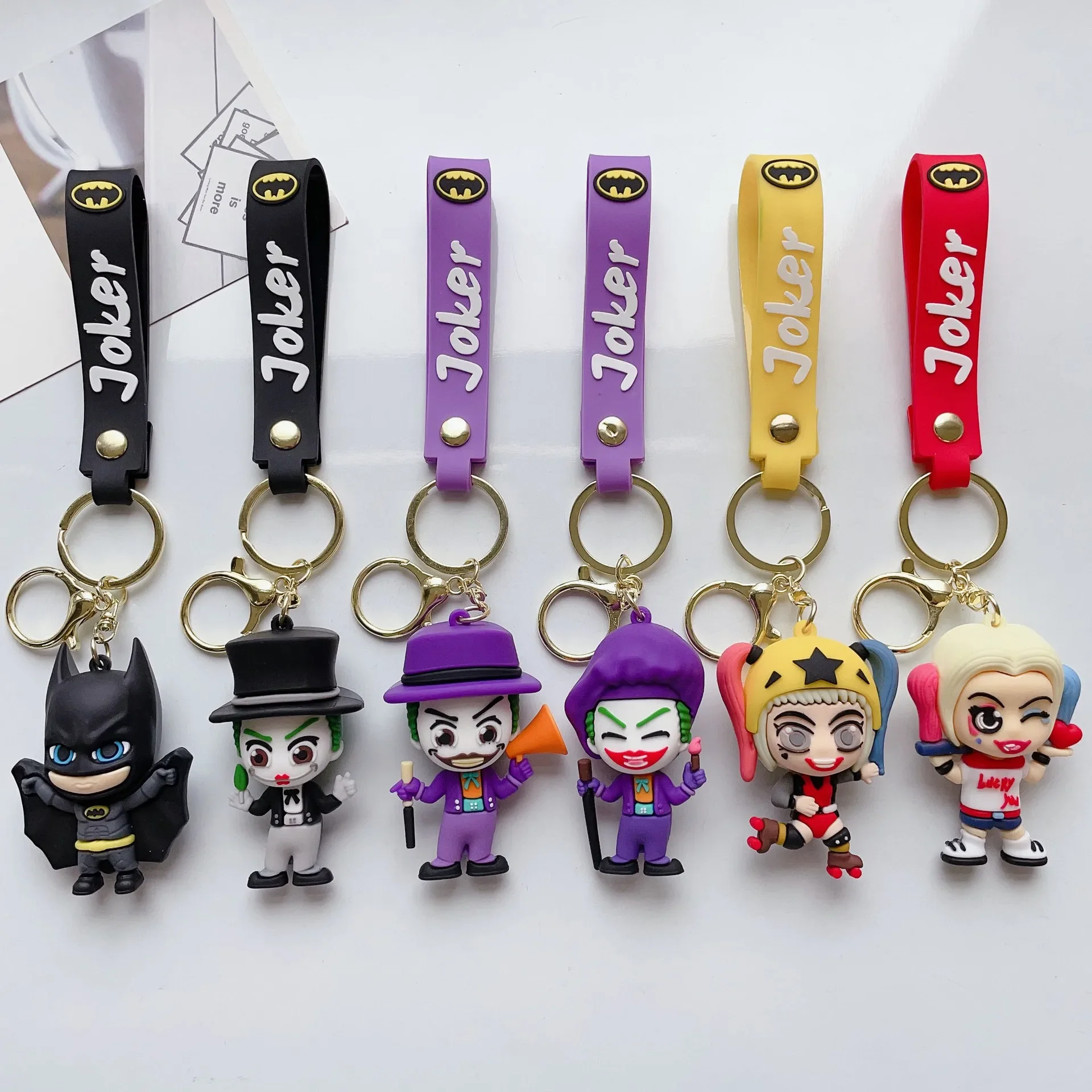 Creative Joker Batman Dropping Glue Keychain for Car Bag Decoration