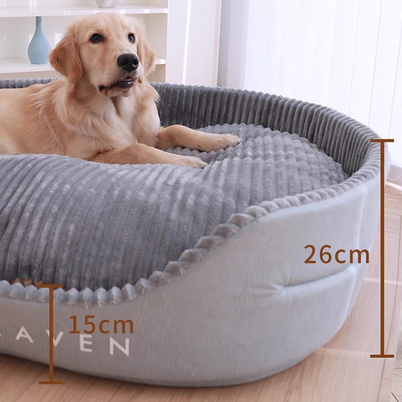 HOOPET Dog Bed Medium Big Dogs House Soft Kennel Pet Dog Cat Warm Cushion Mat Supplies S-XL Pet Accessories