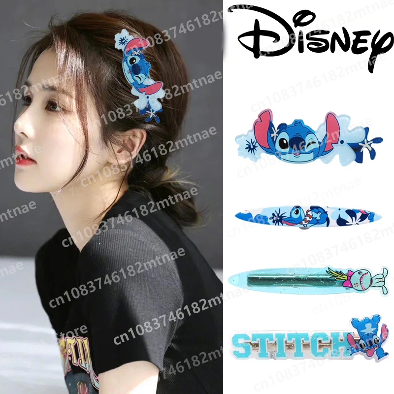 

1 Set Disney Anime Stitch Hair Clip Kawaii Hairpin Cartoon Stitch Bobby Pin Hair Decoration Accessoires Cute Girl Gifts Toys