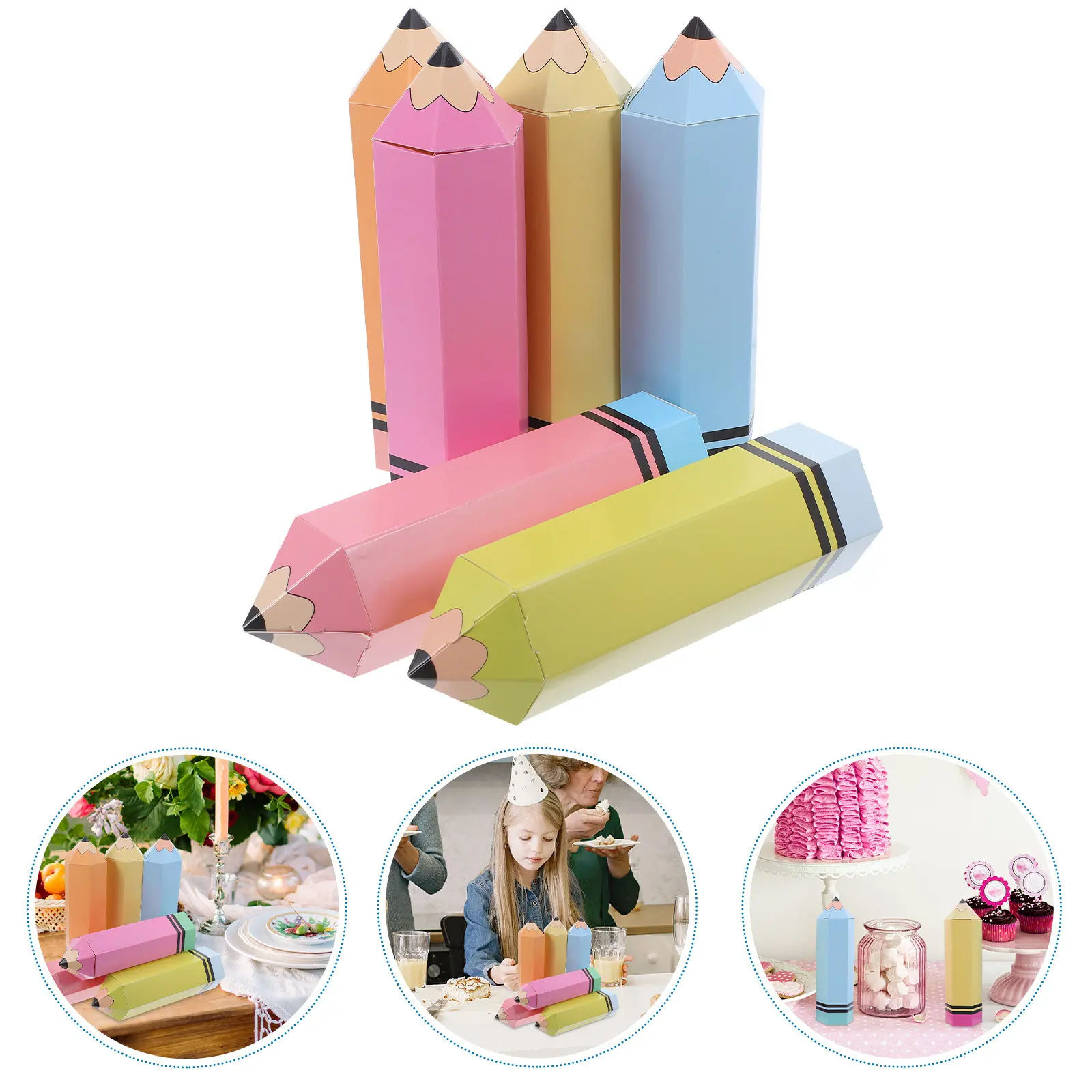 

12 наборов коробочек для карандашей в форме карандаша, коробочки для угощений, упаковка для конфет к началу учебного года, принадлежности для школьных вечеринок, угощения для детей на первый день в школе