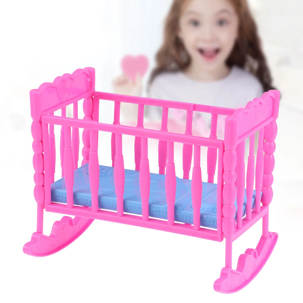 Children Simulation Home Pretend Play Toy Role Kids Household Baby Crib Playset