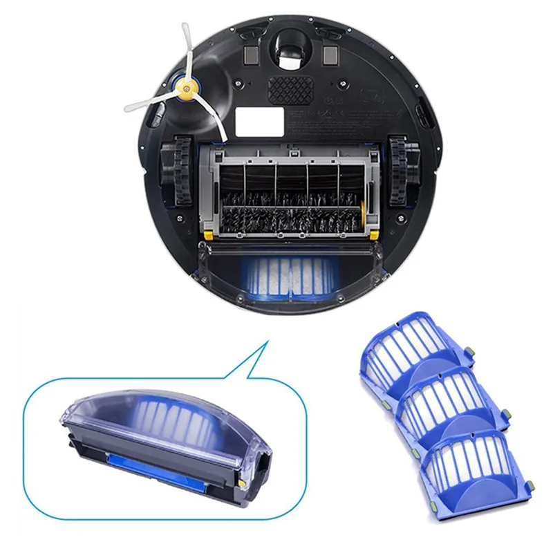 Filtre de rechange pour aspirateur iRobot Roomba série 600, brosse latérale batteur, 605, 610, 614, 615, 616, 620, 625, 630