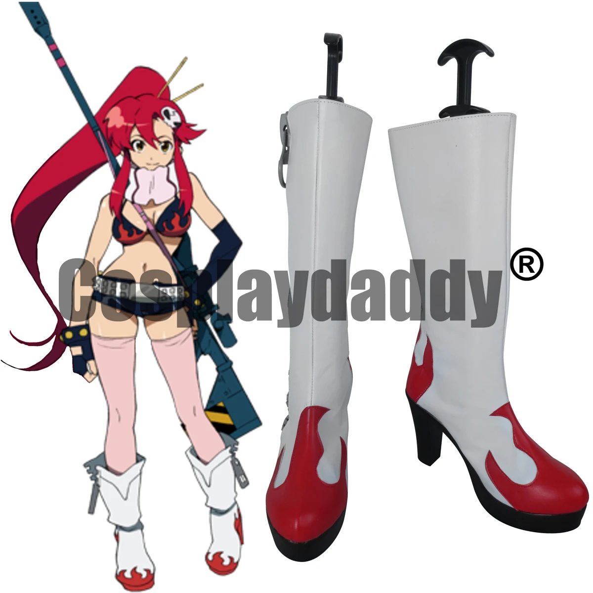 IN STOCK Tengen Toppa Gurren Lagann Yoko Littner Original Ver. Anime Cospay Shoes Heel Boots X002