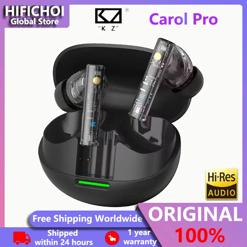 

KZ Carol Pro TWS Wireless Bluetooth 5.4 Earphone 6 MIC Active Noise Canceling True In-Ear Earbud