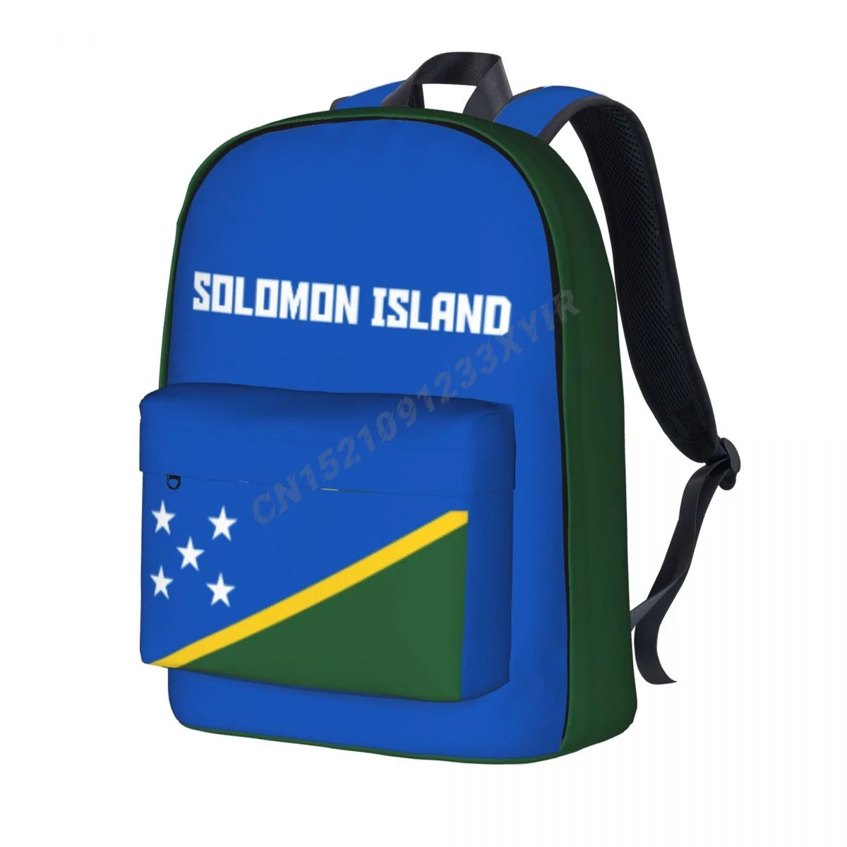 Mochila Unisex con bandera de las Islas Solomon Stitch, bolso escolar, maletín de mensajero, bolsa de viaje para ordenador portátil, Mochila de regalo