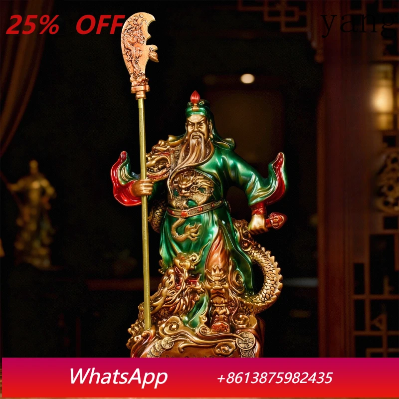 

LTT Wu God of Wealth Buddha Statue Lucky Guan Gong Worship Statue Guan Erye Ornament