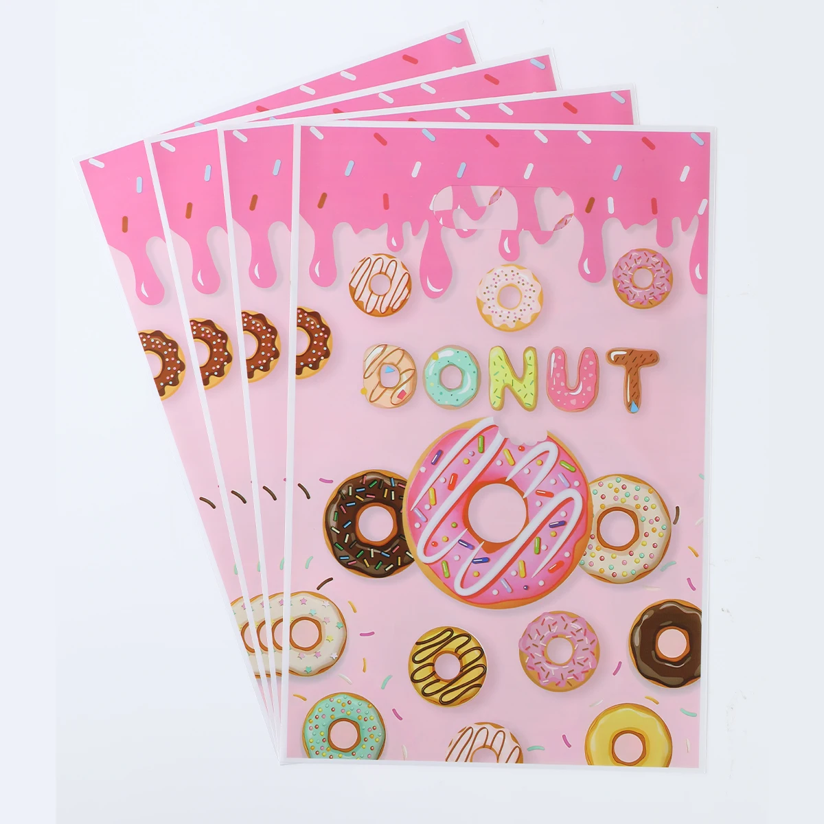 10/25/50pcs Donut Handbag Gift Candy Packing Bags Donut Theme Birthday Party Decor Kids Baby Shower Candy Bar Party Supplies