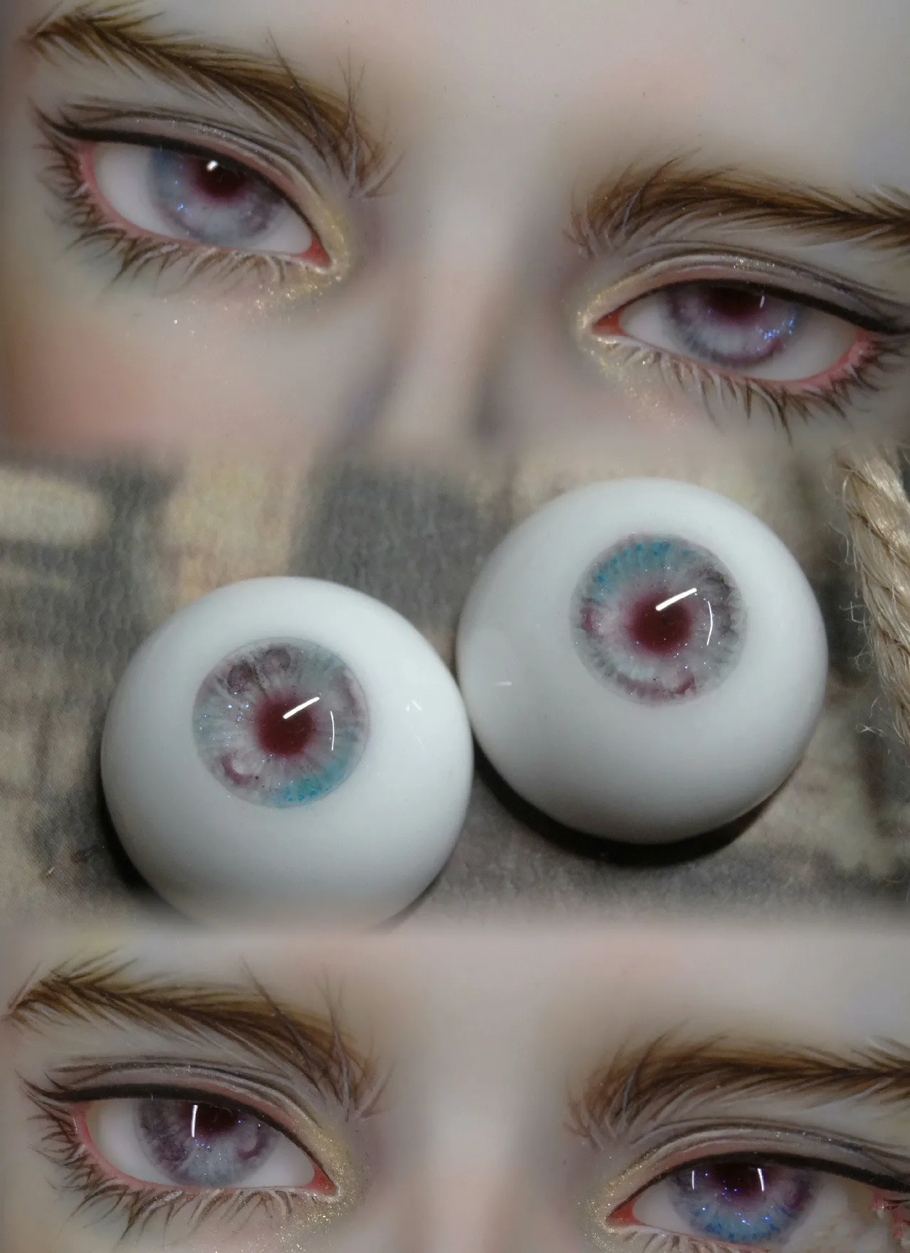 16mm Eyes For Toys,  “Fog Water” 1/3 SD DD Eyeball BJD Doll Accessories