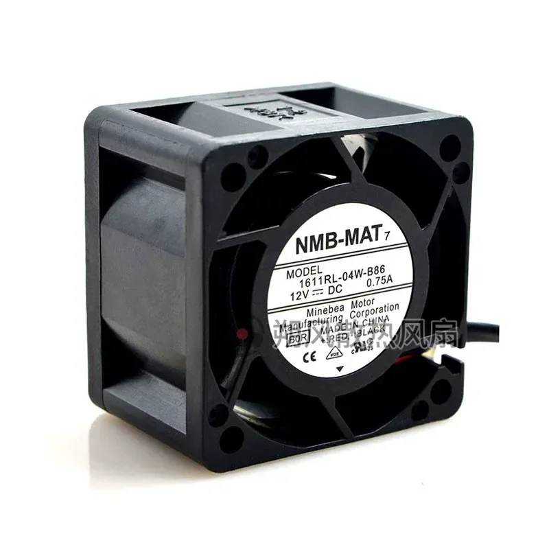 for NMB 4028 4CM 1611RL-04W-B86 12V 0.75A High Speed Server Grade Cooling Fan