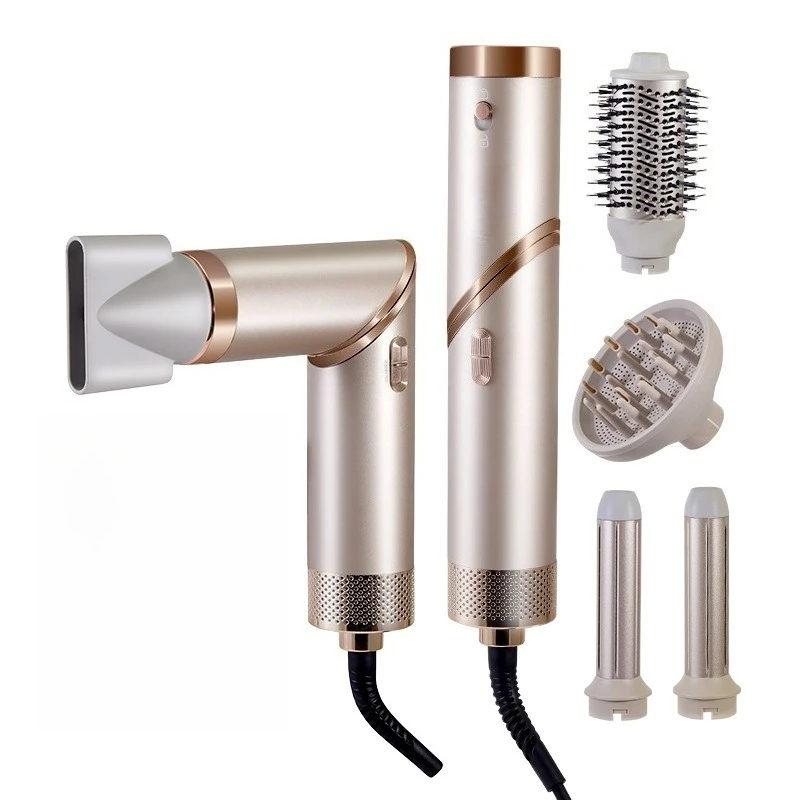 

Высокоскоростной фен 5 в 1, 38000 об/мин, щетка для стайлера для волос, бигуди с автоматической оберткой, фен, быстросохнущая мульти-кисть с горячим воздухом