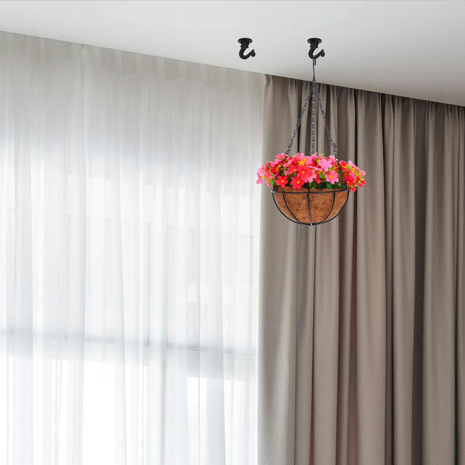 

Orchid Hooks Plant Hangers Foldable Heavy Duty Zinc Alloy Outdoor Hanging Plants Hooks for Porch Ceiling Storage Decor Plant