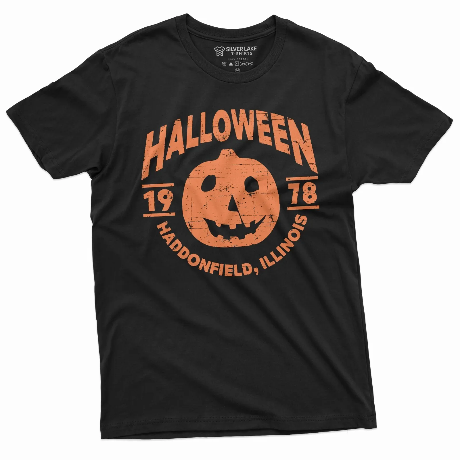 

Halloween Pumpkin T-shirt Movie Popular culture 1978 Haddonfield, Illinois Tee
