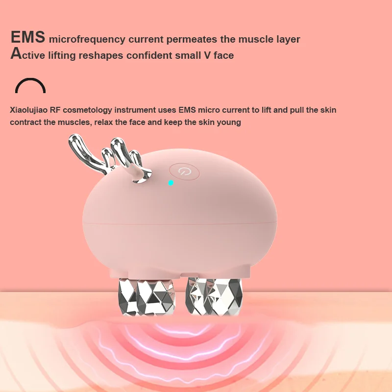 Smart Library Electric Vibrating Microcurrent Slim Face Roller Massager Sonic Vibration Beauty Device