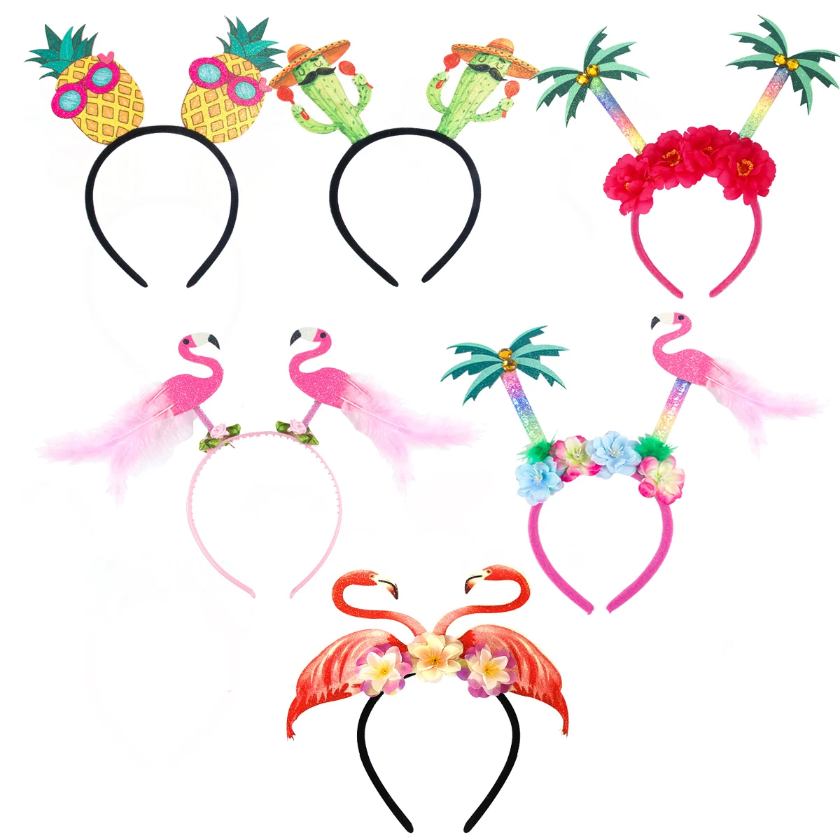 

Summer Beach Pineapple Flamingo Headband Hawaiian Party decorations Headwear Tropical Aloha Luau theme Birthday Party Photo prop