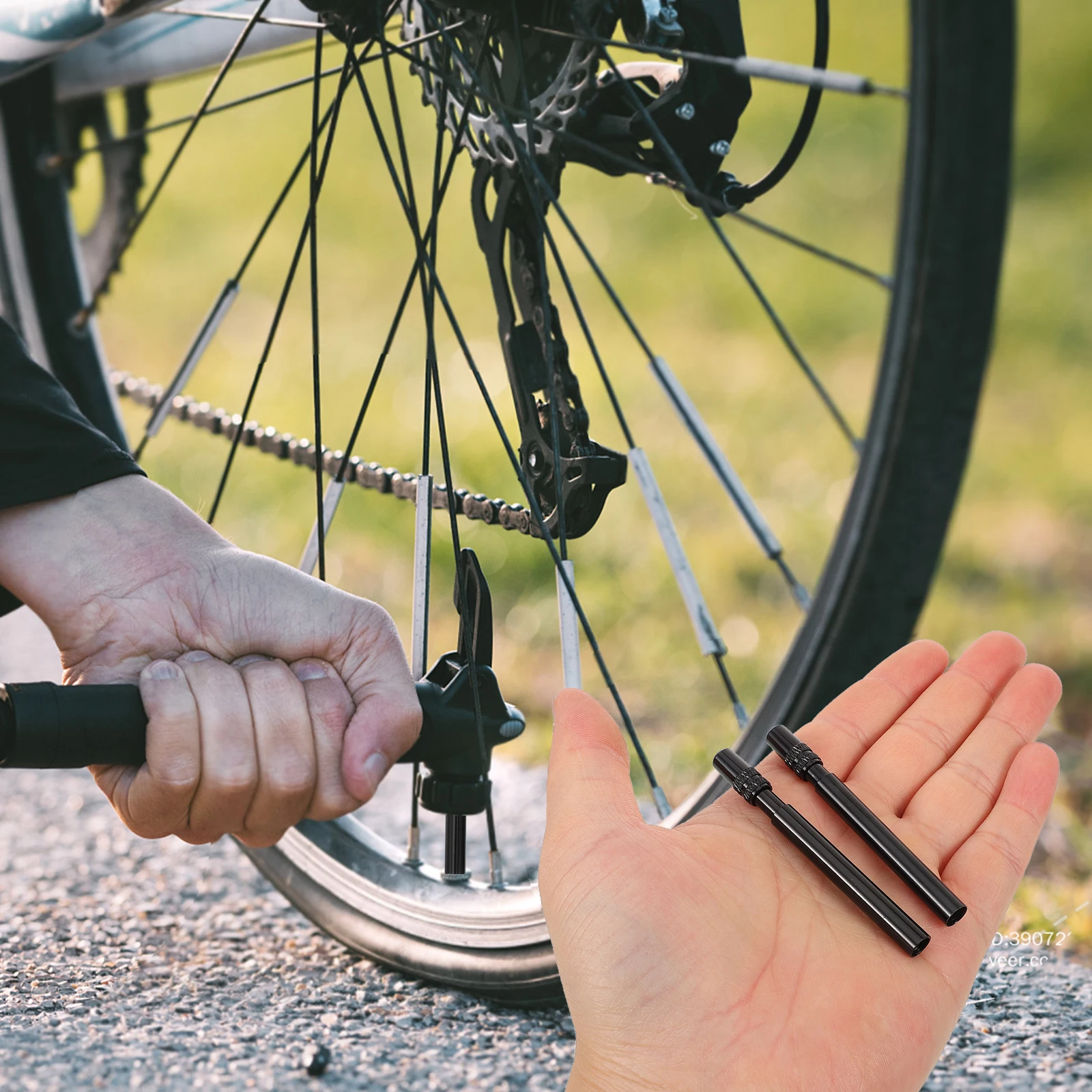 

2pcs 1 Pair Stem Hose Tire Stem Extender Valve Extender For Road Bike Durable Air Valve Extension Rod Quick Inflation