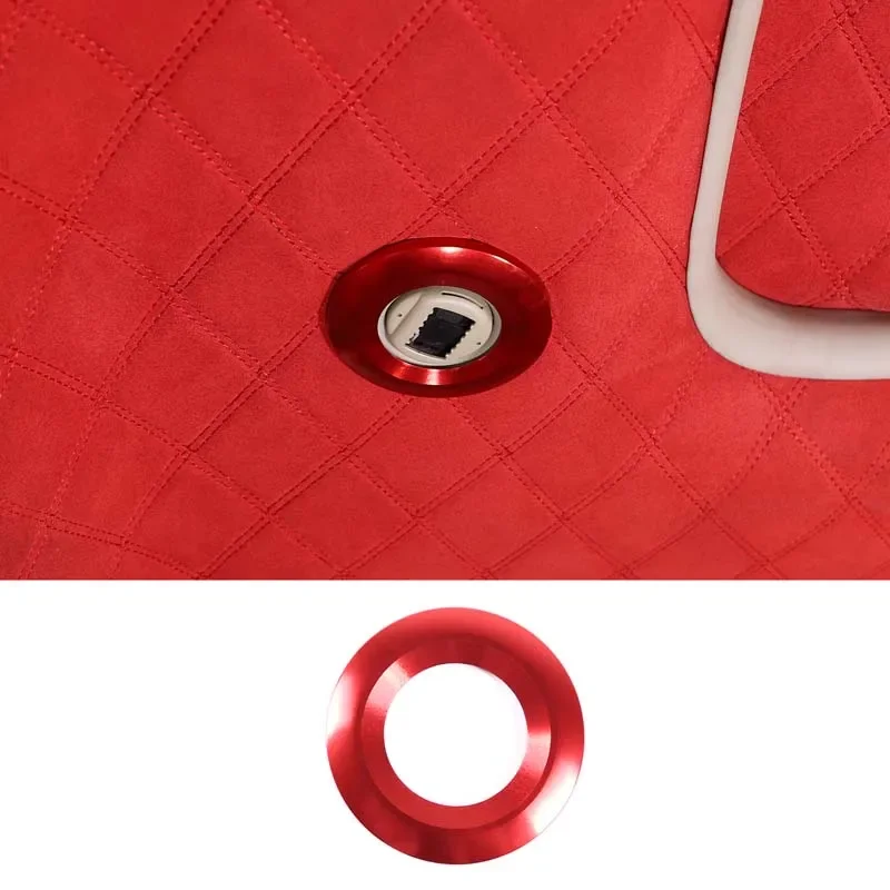 

1 Pack for 03-07 Hummer H2/H3 Car Roof Microphone Trim Ring Aluminum Interior Accessories Sticker