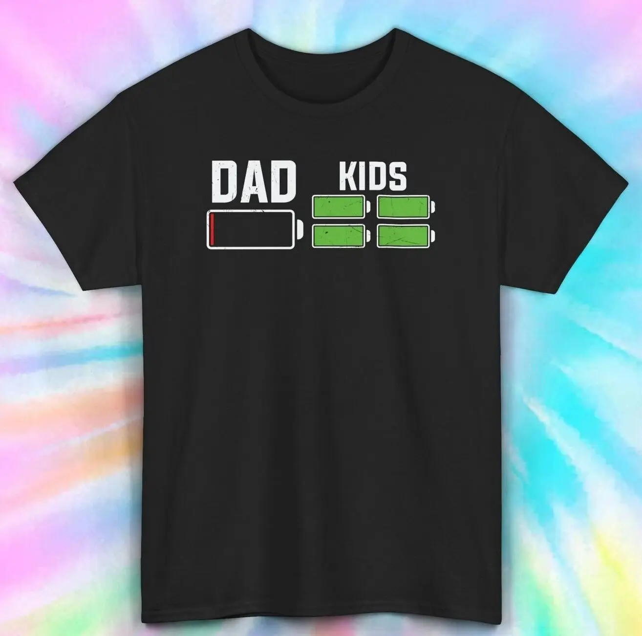 

Dad Low Battery Kids Full Battery Shirt | Funny Parent Tee | S-5XL