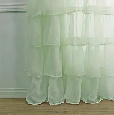 Imagem -04 - Tulle Cortina de Cozinha para Meninas Design Plissado Costura Cores Voile Sheer Drape Cortinas do Quarto Janela Varanda Roma Super Fofo