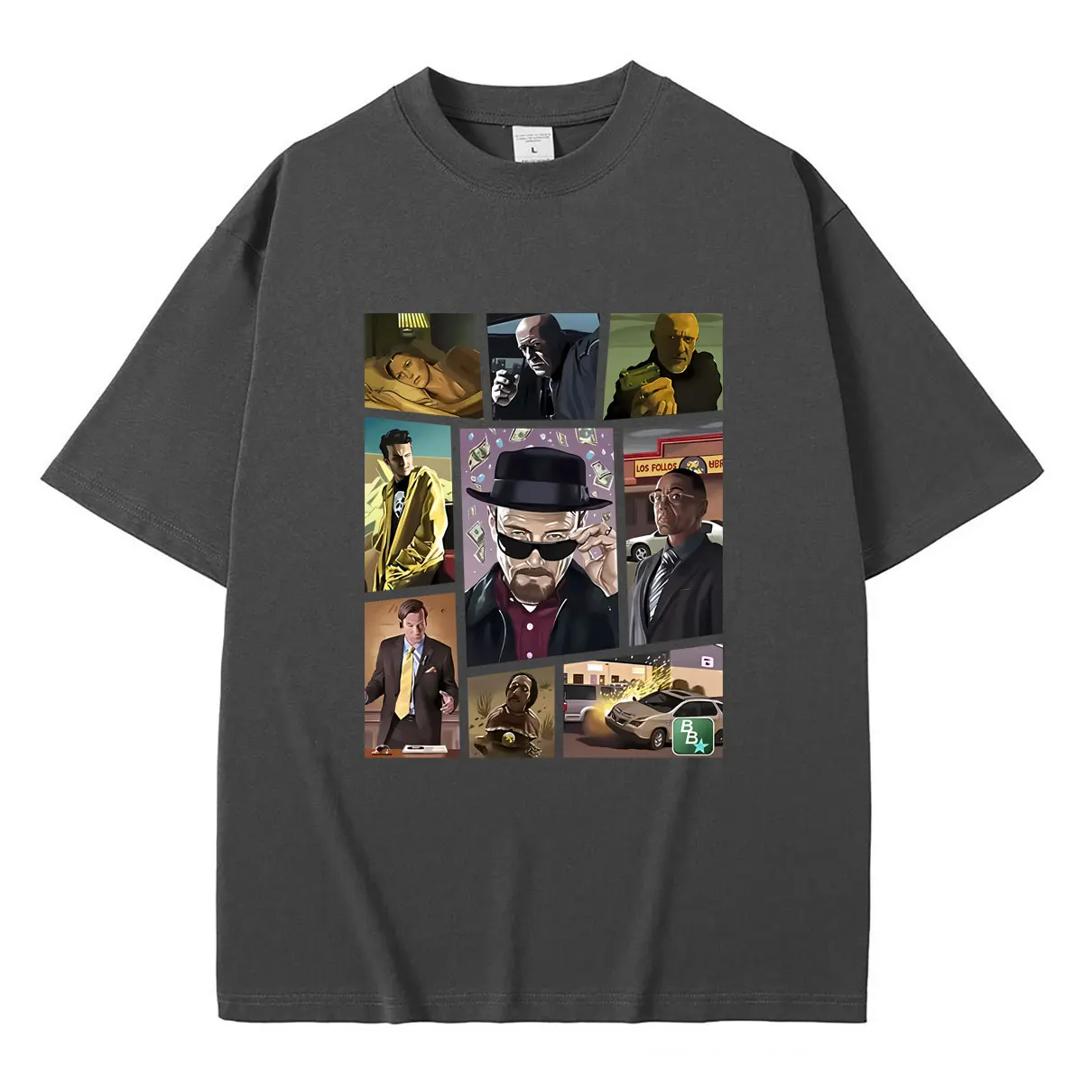 TV Series Breaking Bad Vintage T-shirt Heisenberg Walter Graphic T Shirts Men Women Oversized Streetwear Male Soft Cotton Tshirt