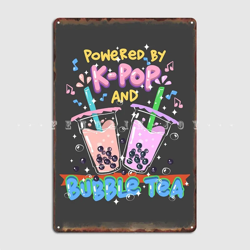 Kpop I شاي فقاعات ملصق لوحة معدنية سينما المرآب حانة المرآب plلويحات تين تسجيل الملصقات #2