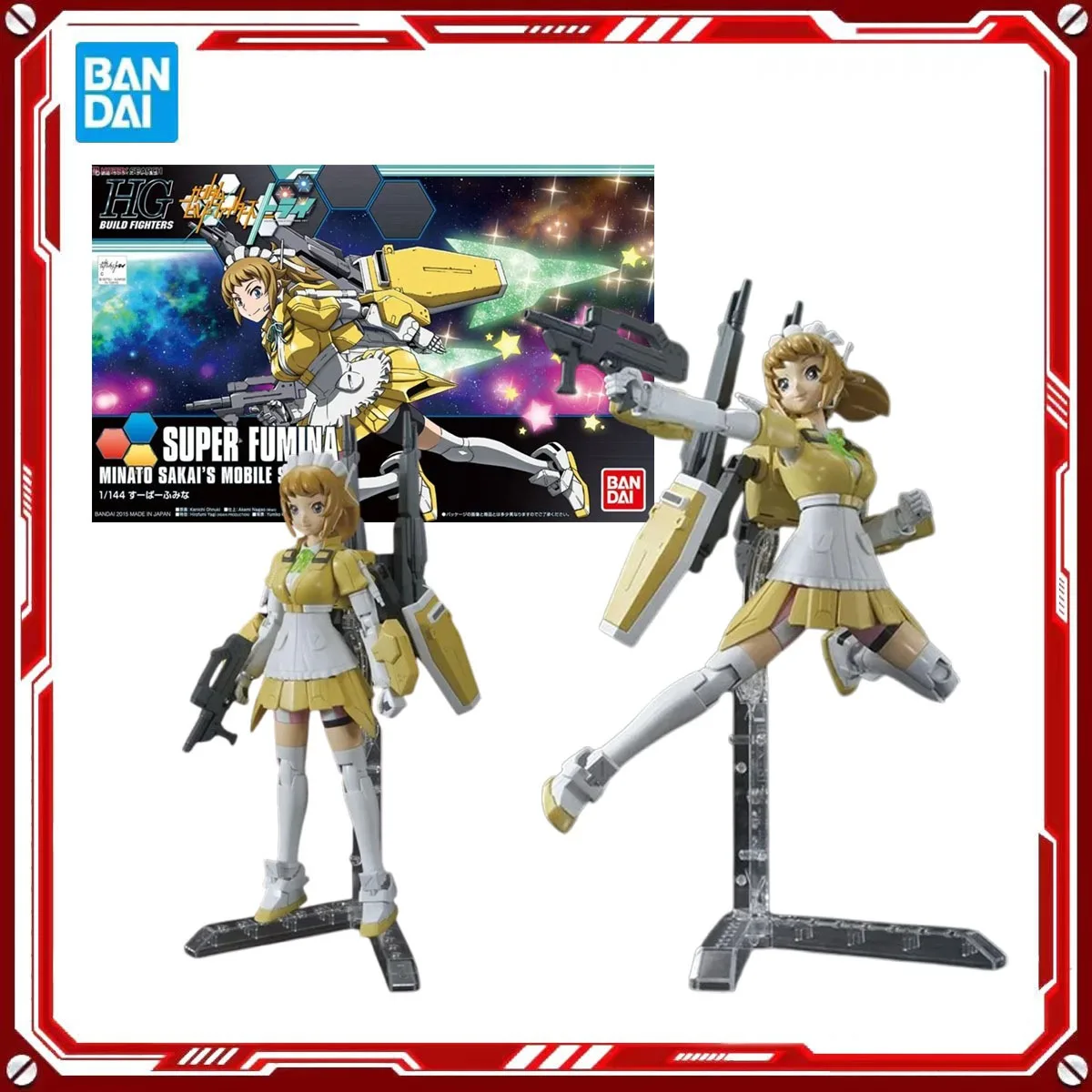 Bandai Genuine Gundam Build Anime Model Kits Super Fumina Toys HG Action Figure Assembly Model Gift for Kids Christmas present