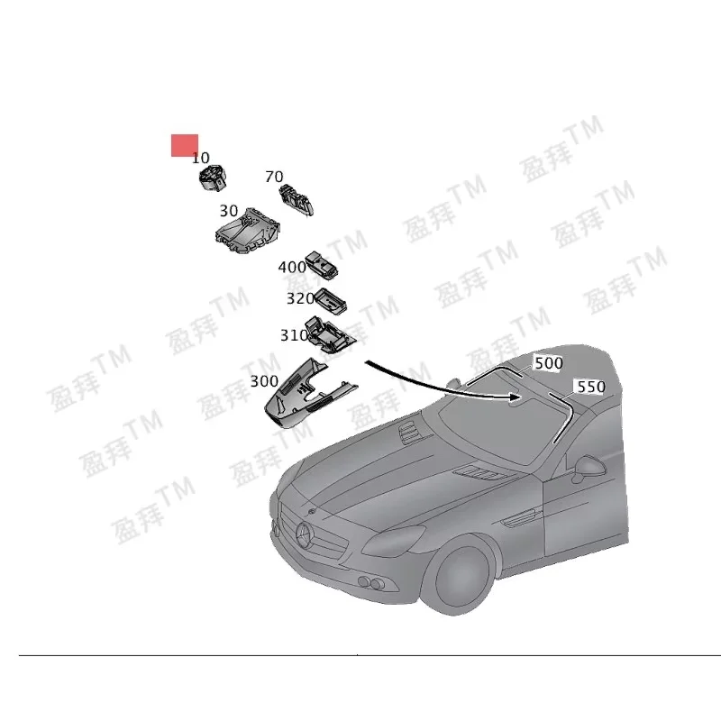 FG1 724 03F G17 240 4FG 172 434 FG1 724 35 أجهزة استشعار خلف وحدة التحكم في الزجاج الأمامي