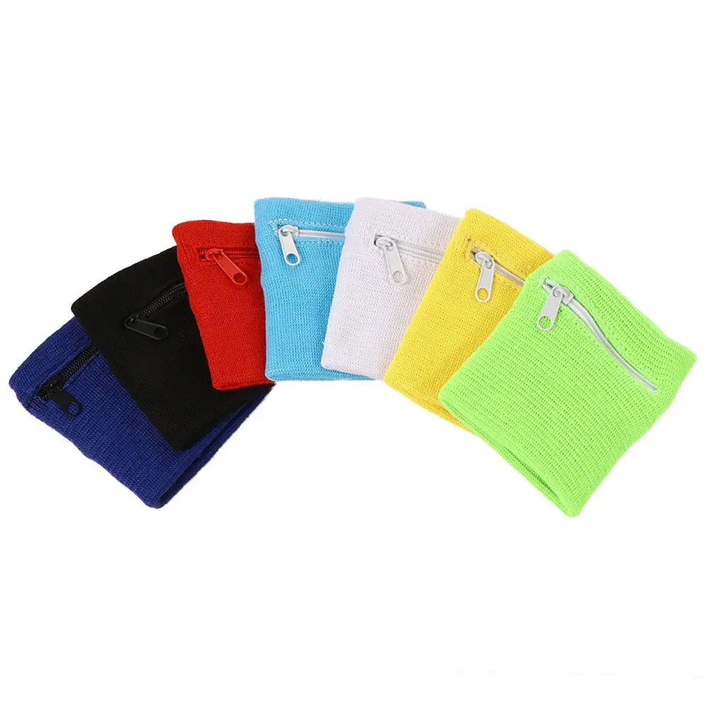 for Gym Sweat Band Wrist Protection Wrist Wallet Hand Guards Wrist Purse Bag Arm Band Bag Zipper Wrist Pouch Running Wristband